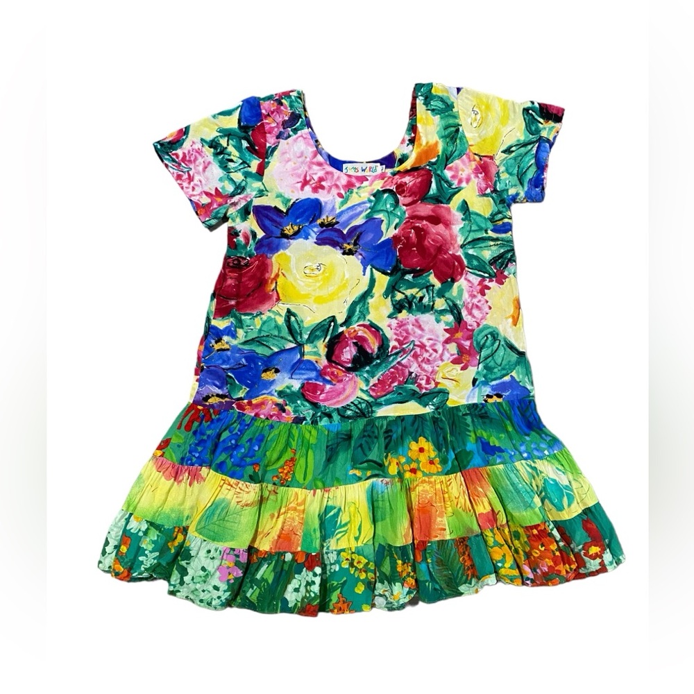 Jams World‎ Hattie Vintage Floral Ruffle Dress Large
